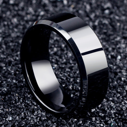 2017 Fashion Charm Jewelry men  Titanium Black Rings