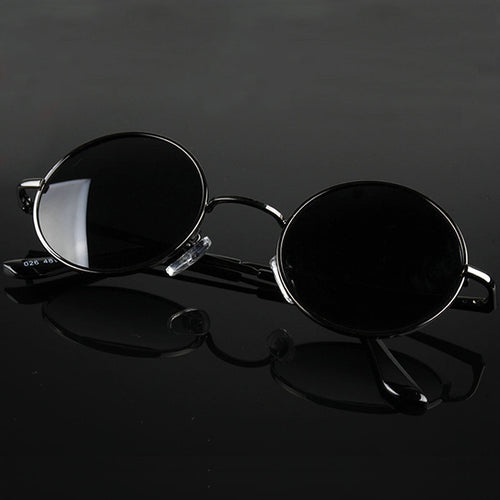 Round sunglasses metal sash