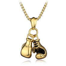 Load image into Gallery viewer, Double Boxing Glove Pendant Necklace