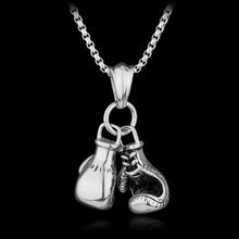 Load image into Gallery viewer, Double Boxing Glove Pendant Necklace