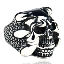 Load image into Gallery viewer, Fan Retro Gothic Punk Men Rings Trendy Skull Wolf Dragon Male Rings