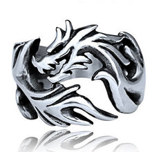 Load image into Gallery viewer, Fan Retro Gothic Punk Men Rings Trendy Skull Wolf Dragon Male Rings