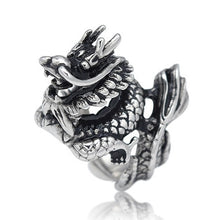Load image into Gallery viewer, Fan Retro Gothic Punk Men Rings Trendy Skull Wolf Dragon Male Rings