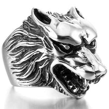 Load image into Gallery viewer, Fan Retro Gothic Punk Men Rings Trendy Skull Wolf Dragon Male Rings