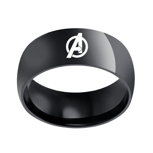 Avengers Logo - Men's Fashion Titanium Steel Curved Ring