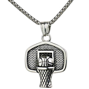 Basketball Box Pendant Sports Men's Necklace